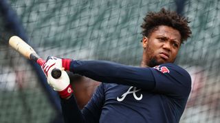 Braves' Ronald Acuña Jr. Gives Fans Injury Scare During Rehab Start (featured). Photo by Colin Hubbard/Imagn Images