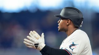Red Sox Reportedly Interested In Marlins Standout Second Baseman (featured). Photo by Sam Navarro/Imagn Images