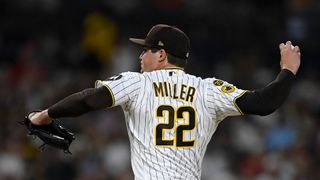 Padres' Mason Miller Looked Like He Was Tipping Pitches During Disaster Against Brewers (featured). Photo by Denis Poroy/Imagn Images