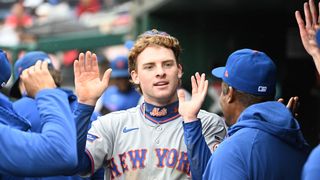 Mets' Carson Benge Thinks He Deserves Rookie Of Year Award Over Sal Stewart (featured). Photo by Brad Mills/Imagn Images