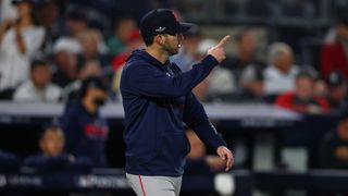 Chad Tracy Shuts Down Notion That Red Sox Predetermine Bullpen Decisions With Data (featured). Photo by Vincent Carchietta/Imagn Images