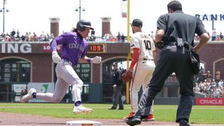 Rockies Speedster Becomes First Player In Nearly A Century With Ultra-Rare Feat (featured). Photo by Darren Yamashita/Imagn Images