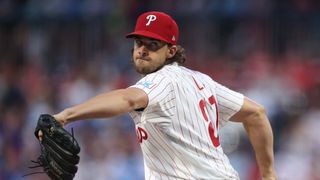 Aaron Nola's Season Takes Shocking Turn For Phillies (featured). Photo by Bill Streicher/Imagn Images